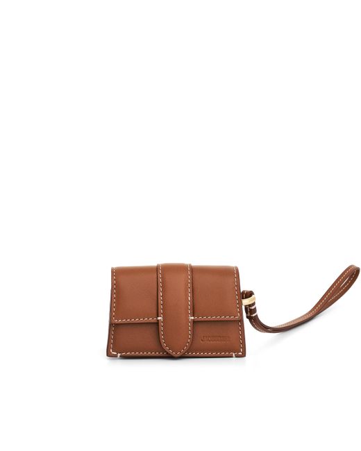 Jacquemus Le Porte Bambino Leather Pouch In Light Brown 2