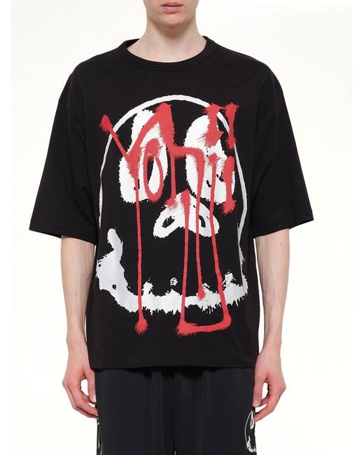Y-3 Red Skull Graphic T-Shirt for men