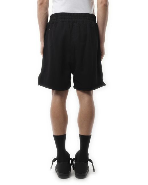 Rick Owens Black X Champion X Drkshdw Shorts, 100% Cotton, Size: Small for men