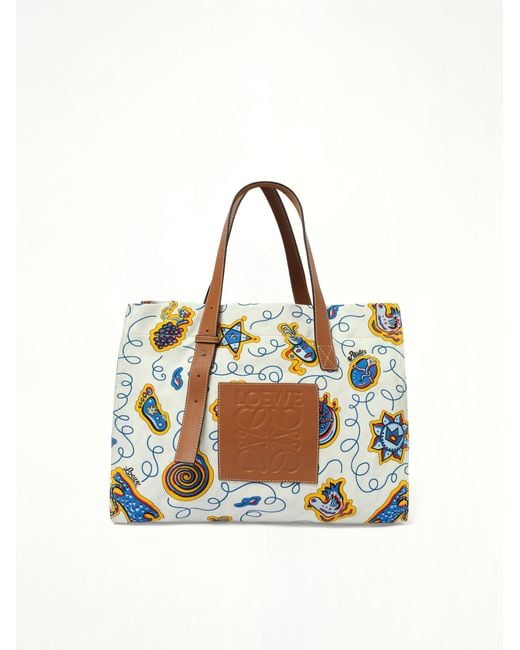 トートバッグ LOEWE Loewe x Paula Print Tote in White Loewe X Paula Print Tote in White | Lyst Australia