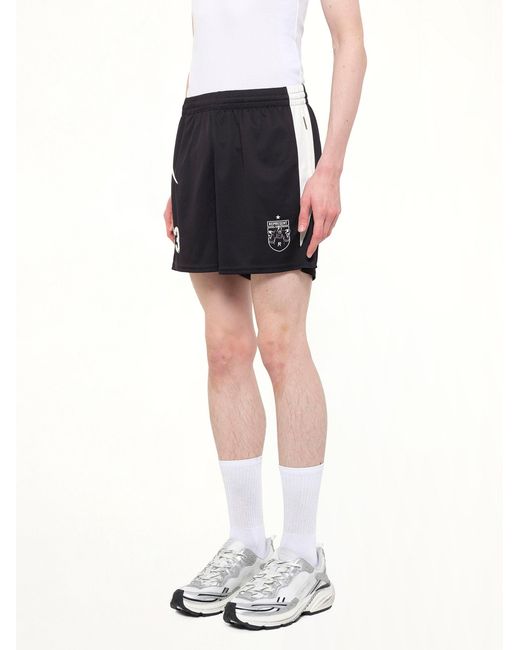 Represent Black Star Foorball Panelled Shorts for men