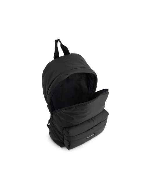 Balenciaga Black Explorer Logo Backpack, , 100% Fabric for men