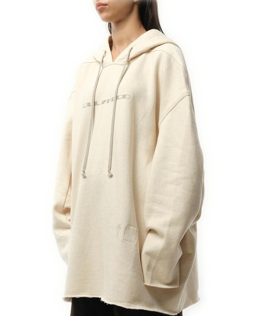 Rick Owens Natural Hollywood Peter Hoodie, 100% Cotton