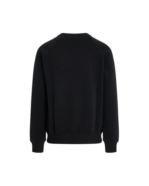 Balmain Black Flock & Foil Sweatshirt, /, 100% Cotton, Size: Large for men