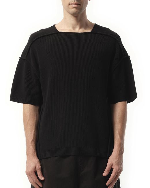 Entire studios Black Knit Block T-Shirt for men