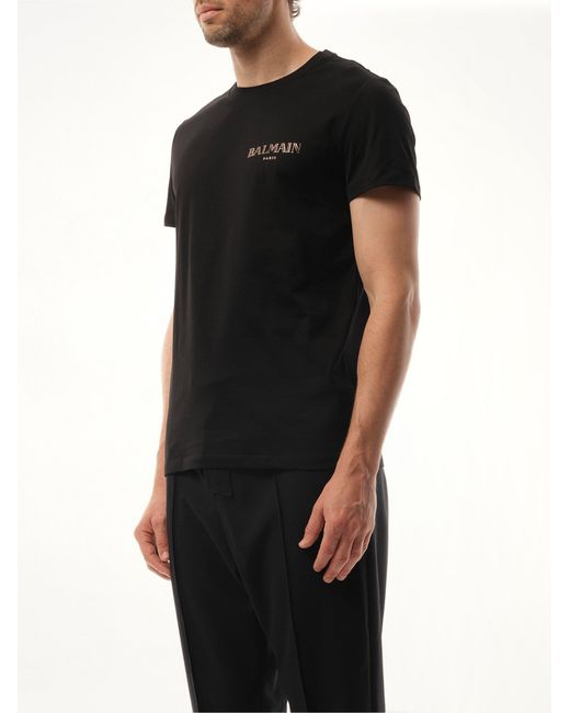 Balmain Black Vintage Gel T-Shirt for men
