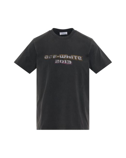 Off-White c/o Virgil Abloh Black Digit Bacchus Slim Fit T-Shirt, Short Sleeves, 100% Cotton, Size: Small for men