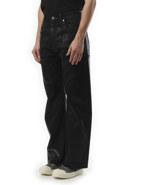 Rick Owens Black Geth Jeans, 100% Cotton for men