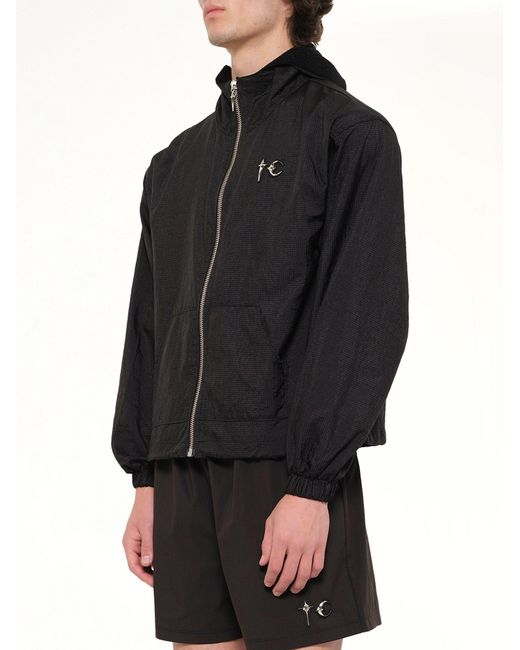 THUG CLUB Black Tc Fencing Windbreaker for men