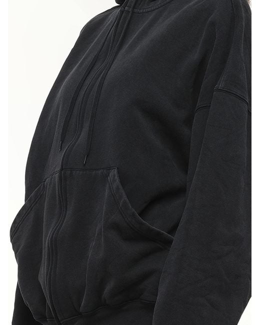 BALENCIAGA BELLEVILLE フーディー Balenciaga Belleville Large Zip-Up Hoodie, 100% Cotton in Black | Lyst