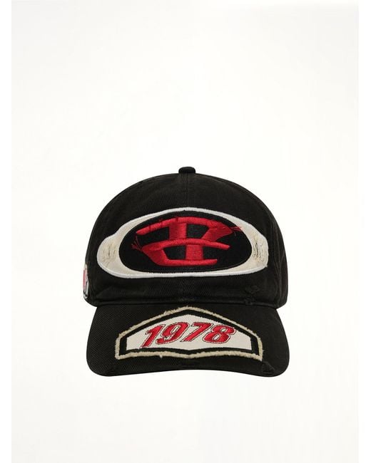 DIESEL Black C-Braff Cap for men