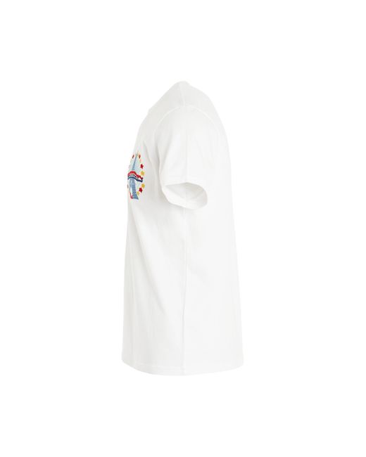 KENZO White Drawn Varsity Slim T-Shirt, Short Sleeves, Off, 100% Cotton, Size: Medium for men