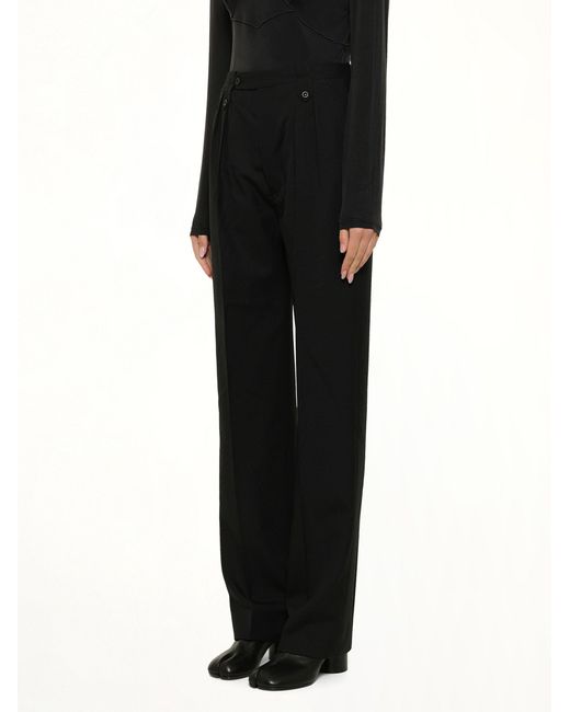 Maison Margiela Black Tropical Wool Pants
