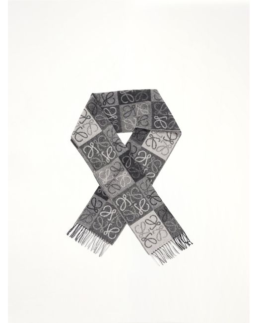 Loewe Black Anagram Wool Scarf