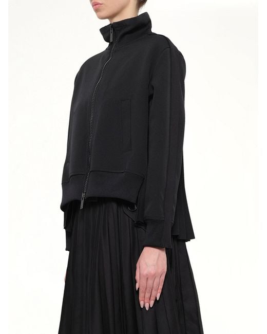 Sacai Black Matelasse Twill Blouson