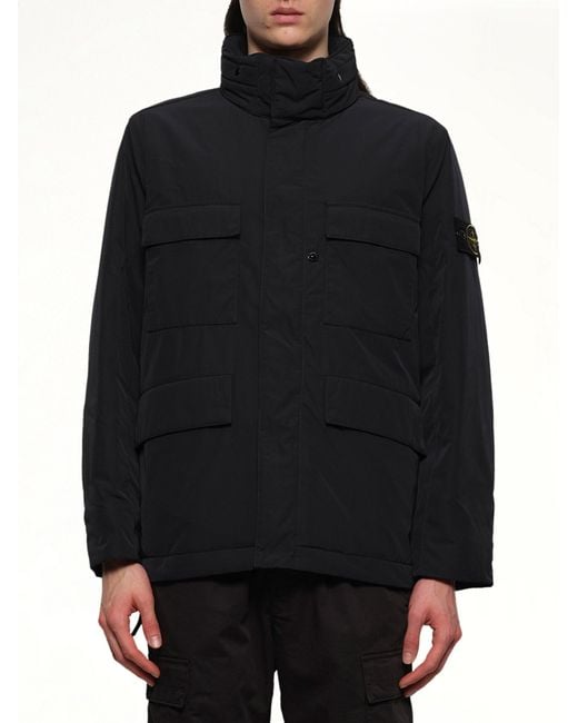 Stone Island Black 410004 Micro Twill Field Jacket for men