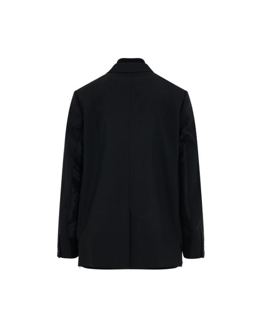 Sacai Black X Suiting X Nylon Twill Jacket, Long Sleeves, , 100% Nylon for men