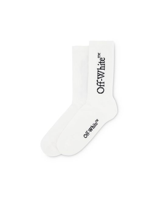 Off-White c/o Virgil Abloh White Big Logo Mid Socks, /, 100% Cotton, Size: Large for men