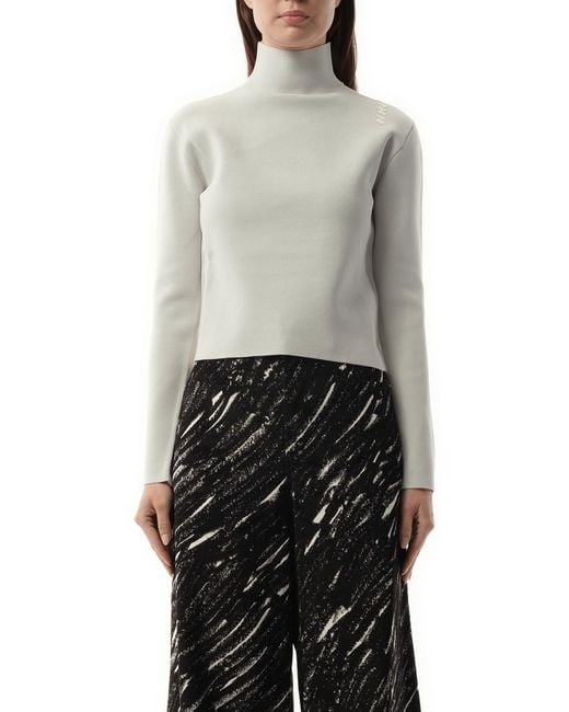 Marni Gray Turtleneck Sweater, Long Sleeves