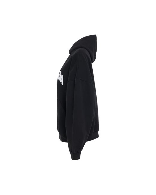 Balenciaga Black Back Flip Logo Hoodie, /, 100% Cotton