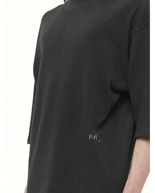 Maison Margiela Black Reverse Terry T-Shirt for men
