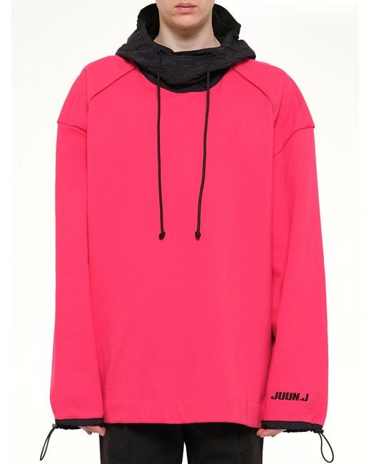 Juun.J Pink Hoodie for men