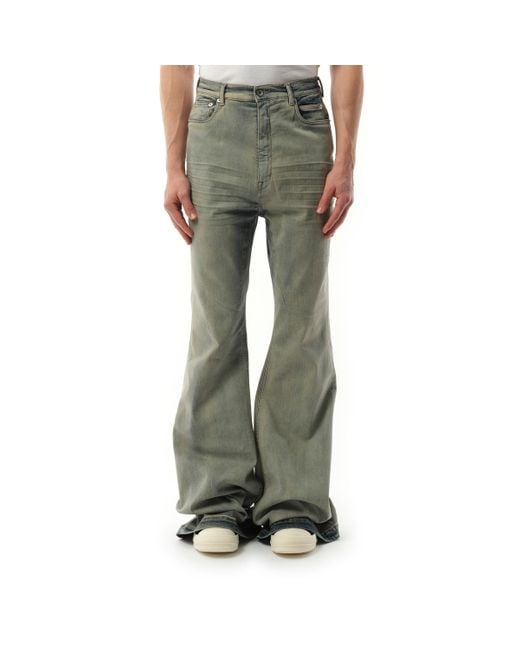 Rick Owens Green Bolan Bootcut Denim Pants, , 100% Cotton for men