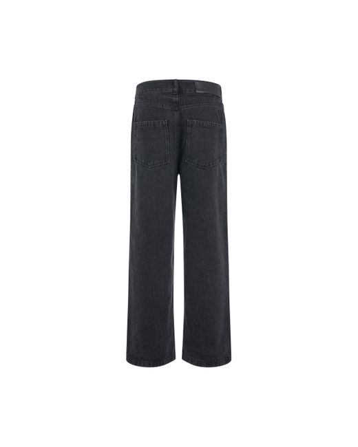 Loewe Black Anagram Baggy Jeans, , 100% Cotton