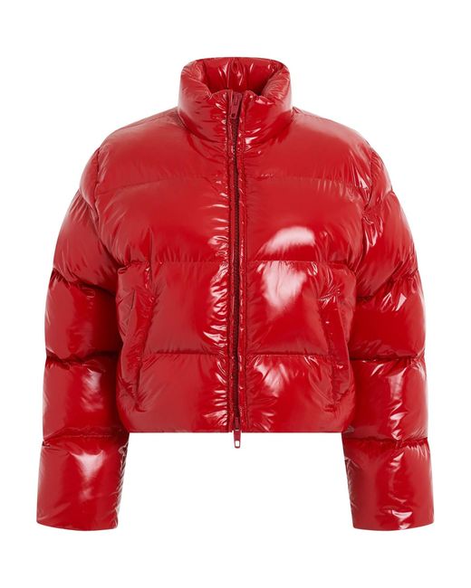Balenciaga Red Shrunk Puffer Jacket, 100% Polyamide, Size: Small