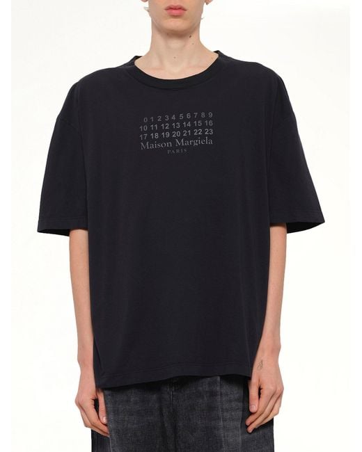 Maison Margiela Black Logo T-Shirt for men