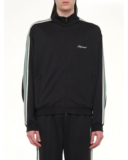 Represent Black Taped Track Jacket for men