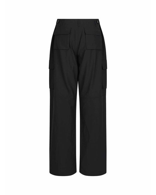 Coperni Black Tailored Wide Leg Cargo Pants, 100% Polyester, Size: Small