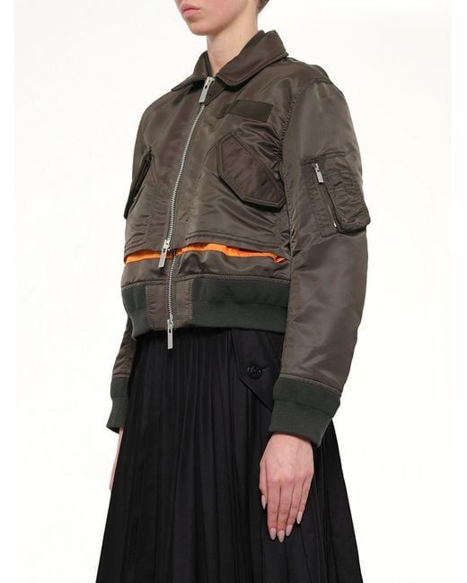 Sacai Black Nylon Twill Blouson
