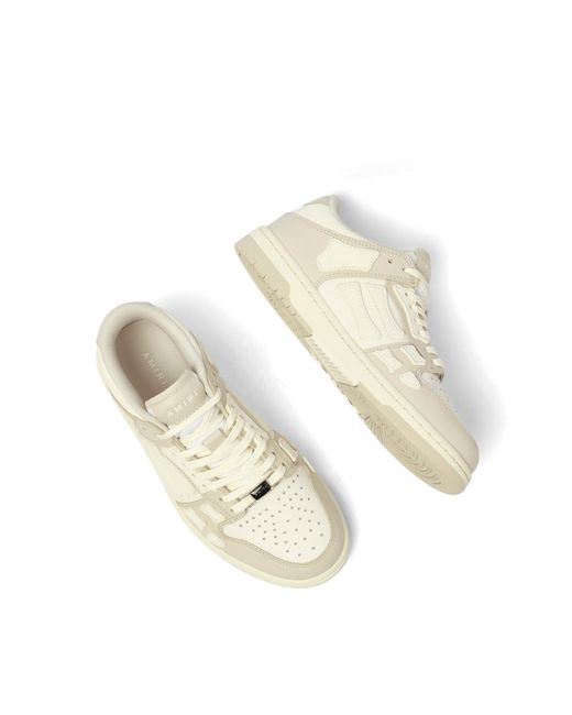 Amiri Natural Skeleton Top Low Sneakers, 100% Calf Leather