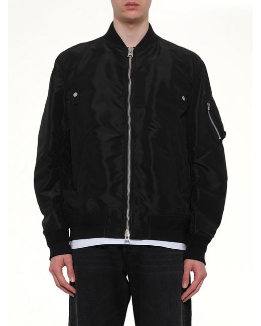 Sacai Black Nylon Twill Blouson for men