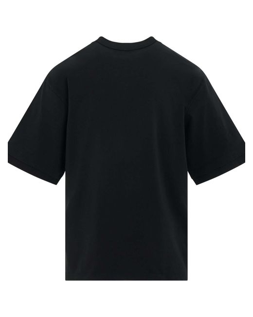 Sacai Black Overdye T-Shirt, Short Sleeves, 100% Cotton for men