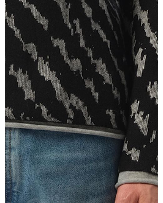 Lanvin Black Animal Jacq Knitwear, Size: Small for men