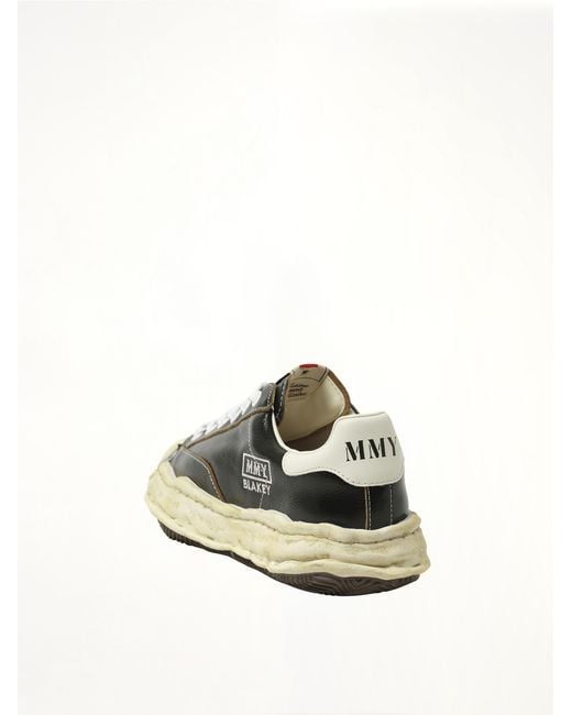 Maison Mihara Yasuhiro Black Blakey Og Wrinkled Leather Sneaker for men