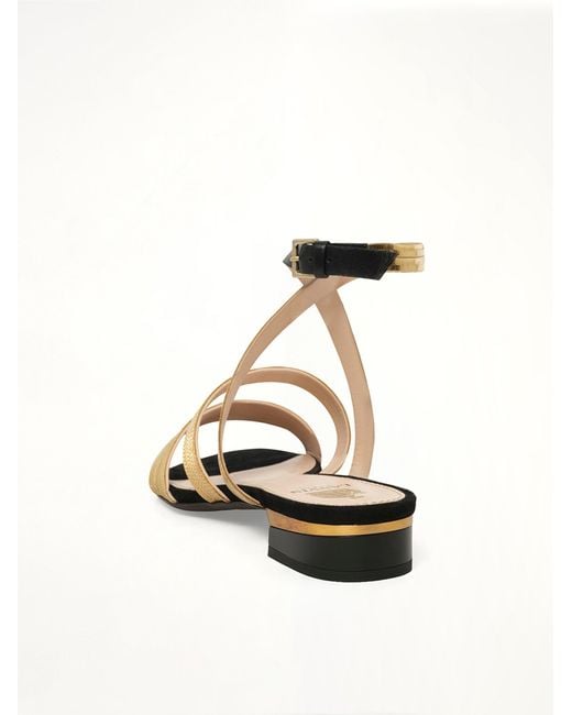 Lanvin Black Flat Sandal W/ Chain