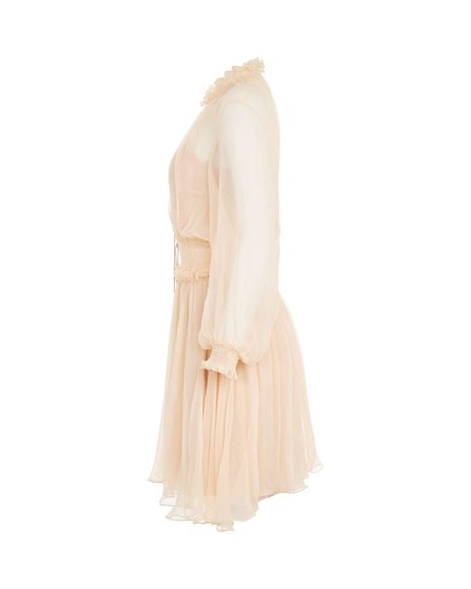 Chloé Natural Robe Dress, 100% Silk