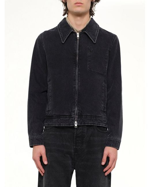 AMI Blue Tonal Adc Denim Jacket for men