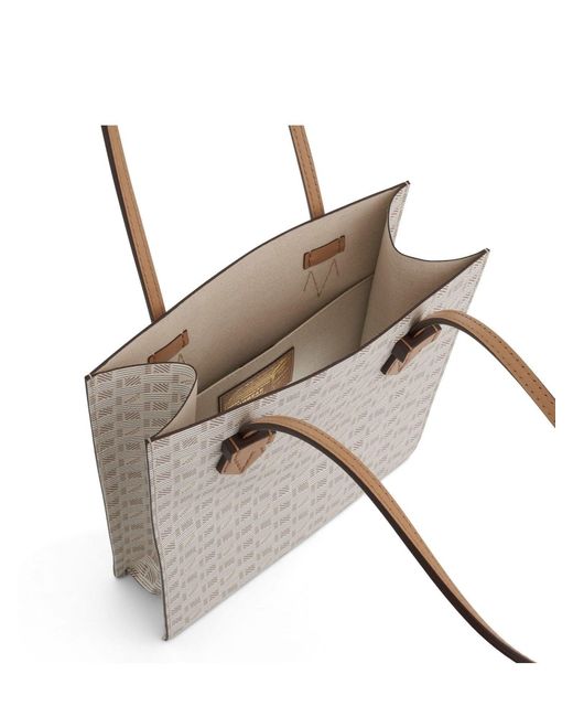 Moreau Gray Cannes Vertical Tote Mm With Stripes, 100% Canvas
