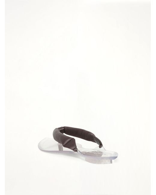Alaïa White Invisible Padded Tongs