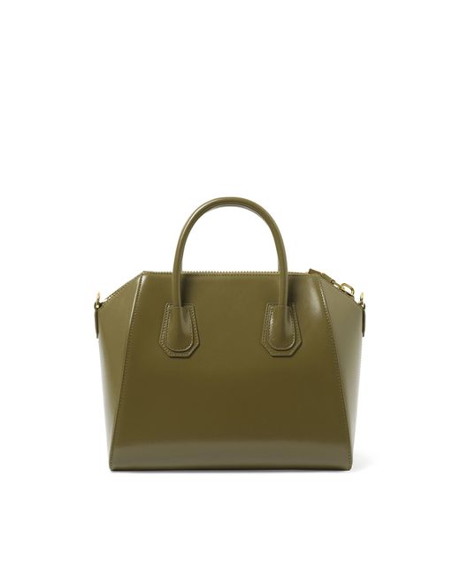 Givenchy Green Small Antigona Bag, 100% Calfskin Leather