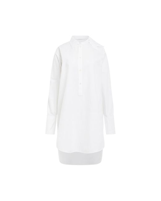 Loewe White Deconstructed Shirt Dress, , 100% Cotton