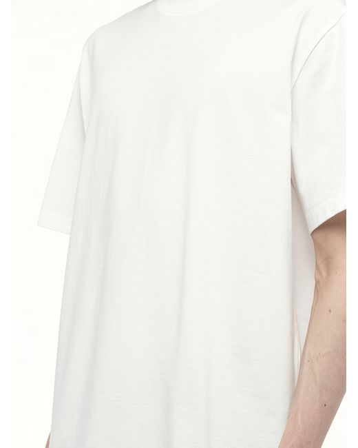 Y-3 White Short Sleeve T-Shirt for men