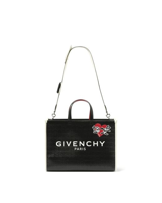 Givenchy Black Disney Ortensia & Oswald Medium G Tote Shopping Bag, 100% Leather
