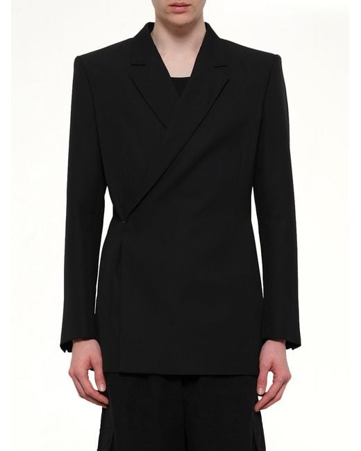 Egonlab Black Egonic Double Breasted Jacket for men