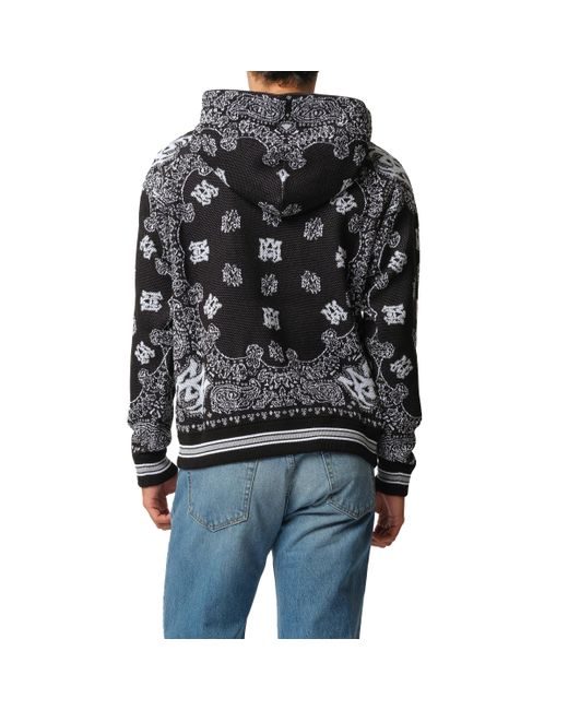 Amiri Bandana Hoodie 100 Cotton in Black for Men Lyst UK
