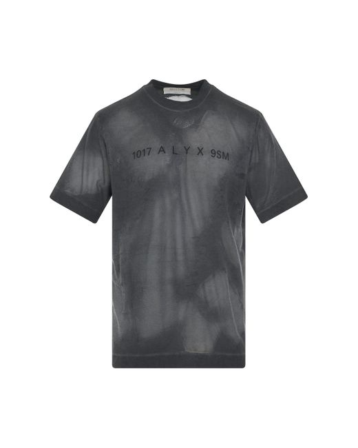 1017 ALYX 9SM Gray 'Translucent Graphic Short Sleeve T-Shirt, , 100% Cotton, Size: Small for men
